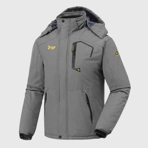 Light Grey insulated ski snow jacket