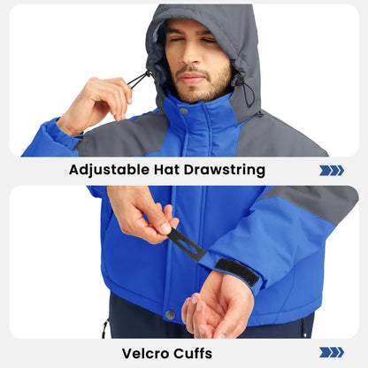 🔥 BESTSELLER | 4PCS $29.99 | Men's Waterproof Insulated Ski Snow Jacket Big & Tall Sizes