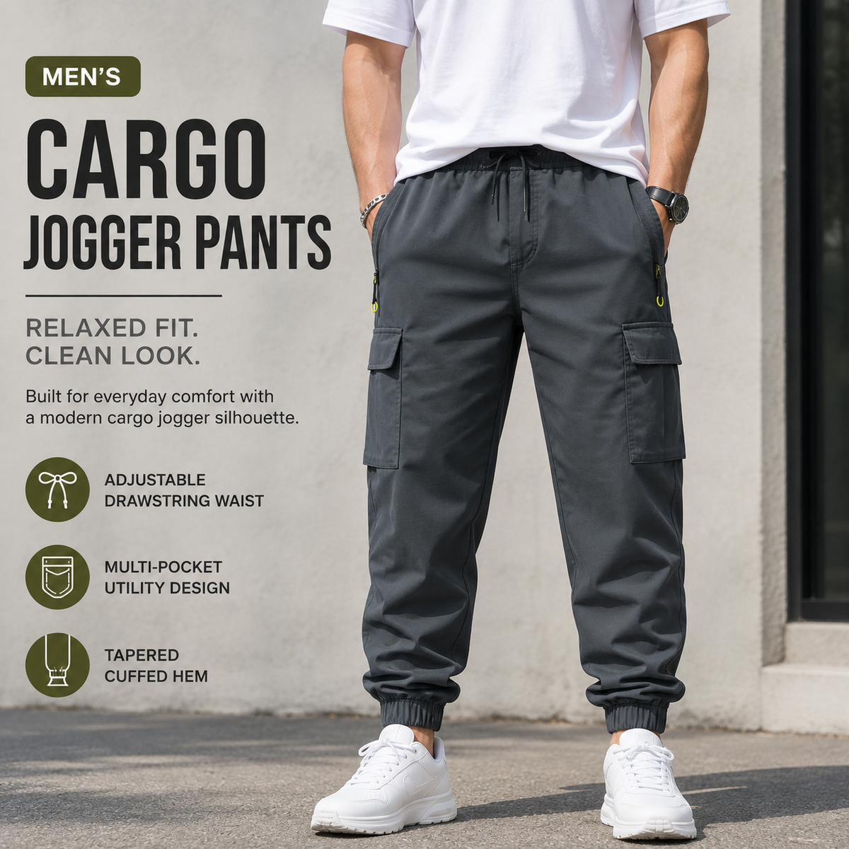 🔥 BESTSELLER |Men’s Multi-Pocket Cargo Jogger Pants