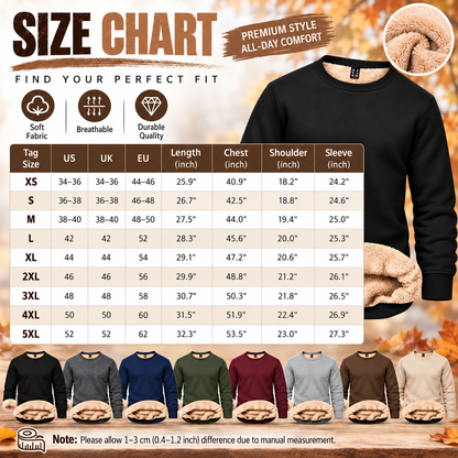 🔥 BESTSELLER | 8PCS $24.99 |Men's Fitted Crewneck Fleece Lined Sweatshirt