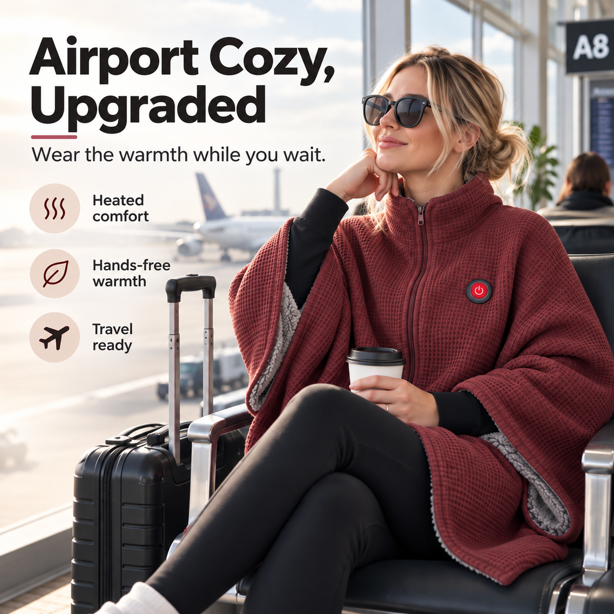 🔥 BESTSELLER | 3PCS $22.99 | Wearable Heated Blanket – Cozy Hands-Free Warmth