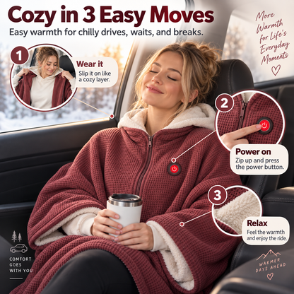 🔥 BESTSELLER | 3PCS $22.99 | Wearable Heated Blanket – Cozy Hands-Free Warmth