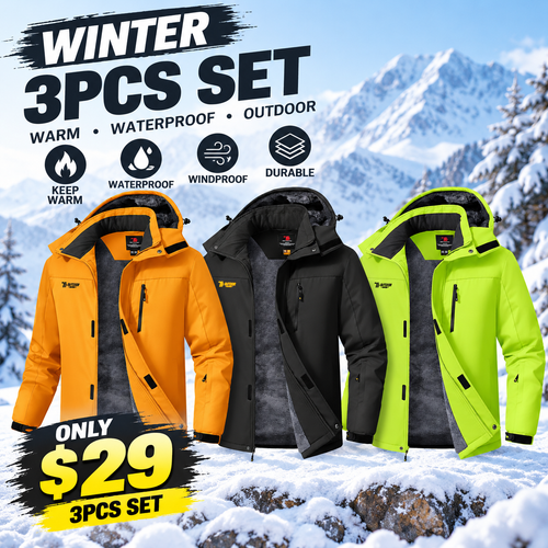 Men’s Winter Ski Snow Jacket Waterproof Windproof Fleece Lined